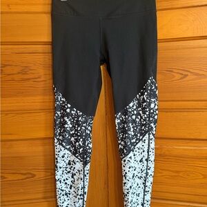 Fabletics Black paint splatter leggings